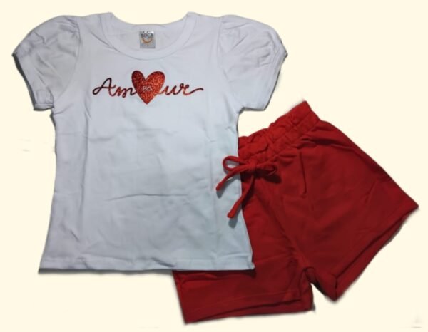 Conjunto Feminino Infantil Amour BOCA GRANDE